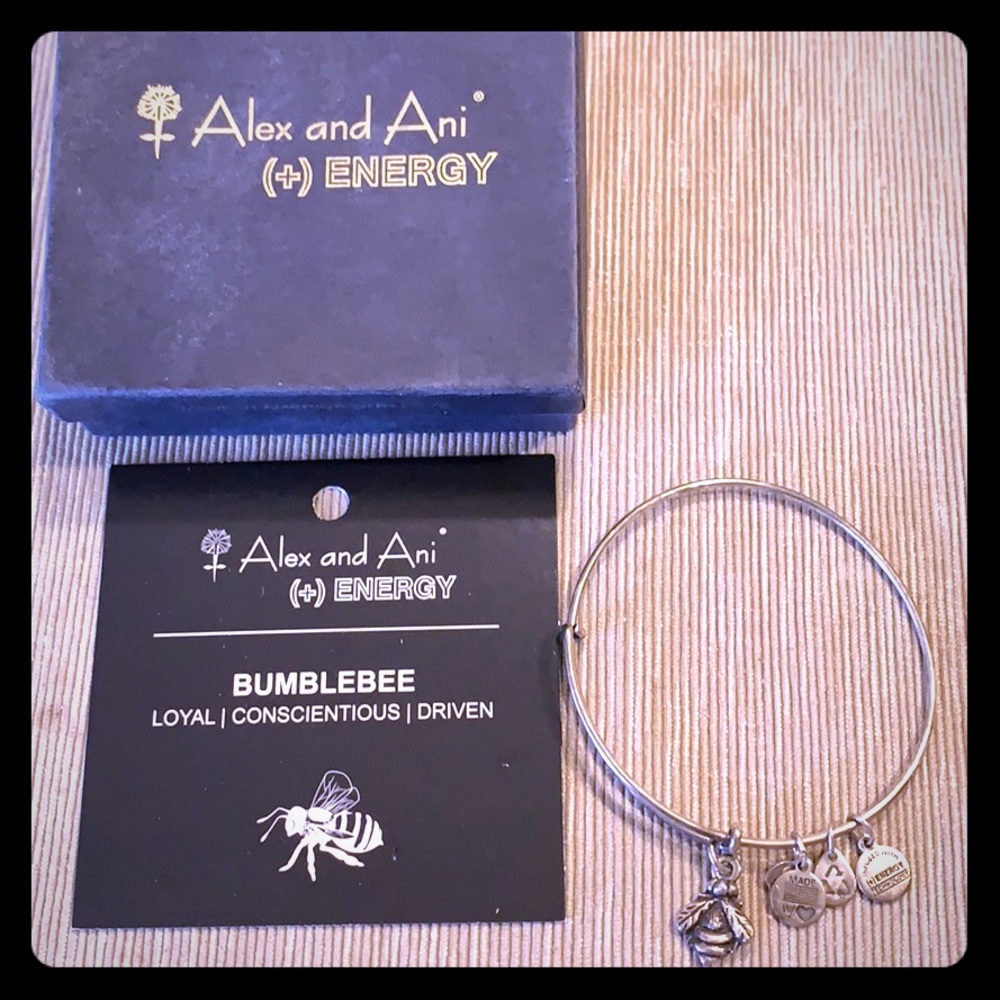 Alex and Ani Silver Bumblebee Charm Bracelet